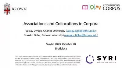 Associations and Collocations in Corpora