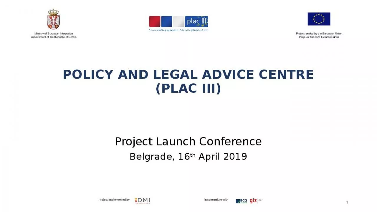 PPT-POLICY AND LEGAL ADVICE CENTRE (PLAC III)