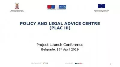 POLICY AND LEGAL ADVICE CENTRE (PLAC III)