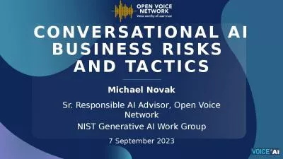 Conversational AI Business Risks  and Tactics