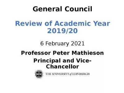 General Council Review of Academic Year 2019/20 6 February 2021