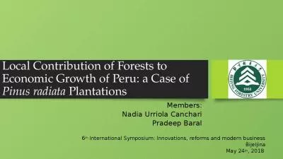 Local Contribution of Forests to Economic Growth of Peru: a Case of Pinus radiata Plantations