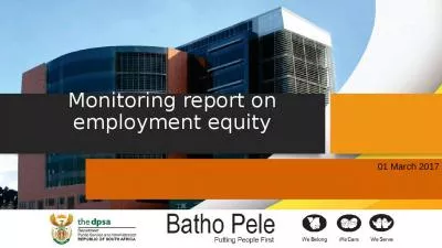 Monitoring report on employment equity