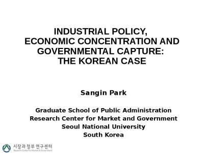 Industrial policy,  economic concentration and governmental capture:  the Korean case