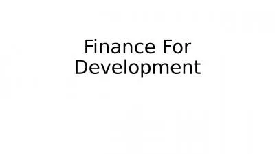 Finance For Development