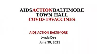 AIDSACTIONBALTIMORE TOWN HALL COVID-19VACCINES