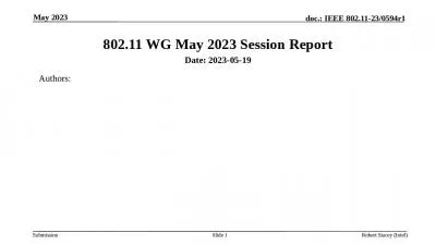 802.11 WG May 2023 Session Report