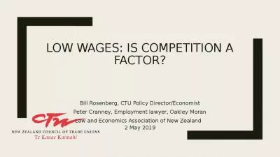 Low wages: is Competition a factor?