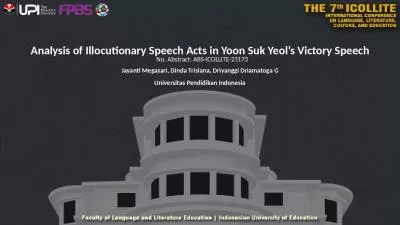 Analysis of Illocutionary Speech Acts in Yoon Suk Yeol s Victory Speech