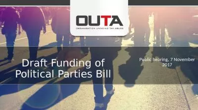 Draft Funding of Political Parties Bill