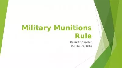 Military Munitions Rule