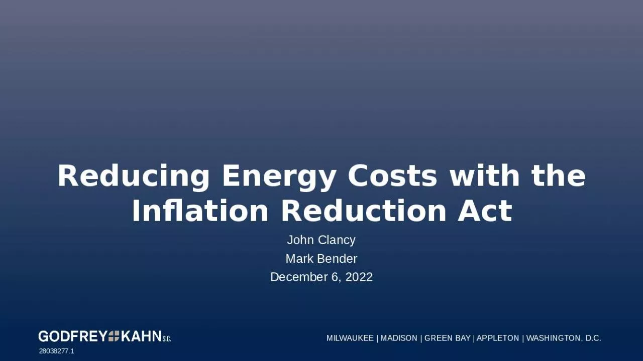 PPT-Reducing Energy Costs with the Inflation Reduction Act