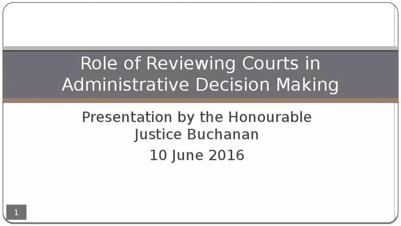 PPT-Role of Reviewing Courts in Administrative Decision Making