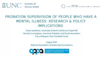 Probation Supervision of People Who Have a Mental Illness: Research & Policy Implications