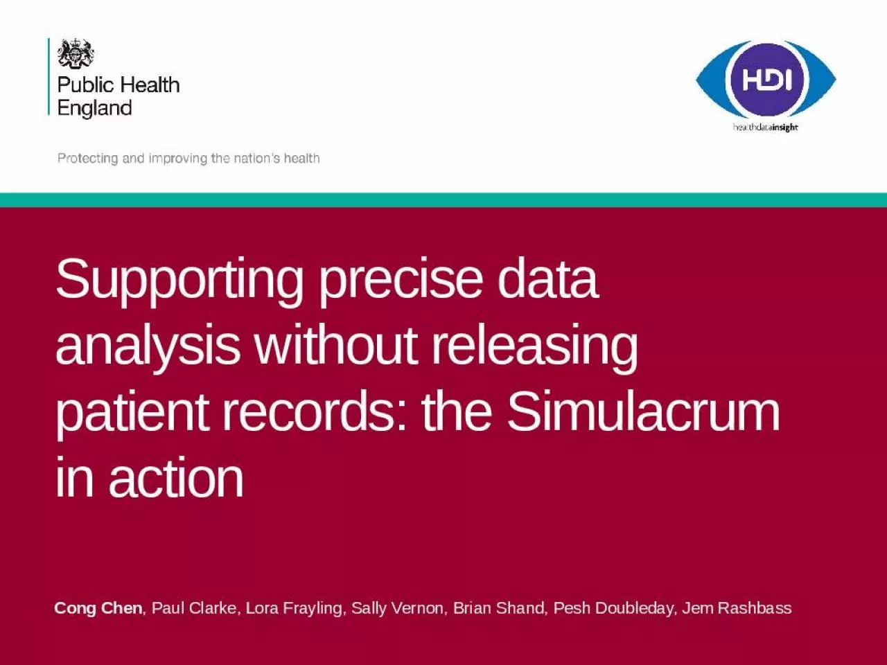 PPT-Supporting precise data analysis without releasing patient records: the Simulacrum in