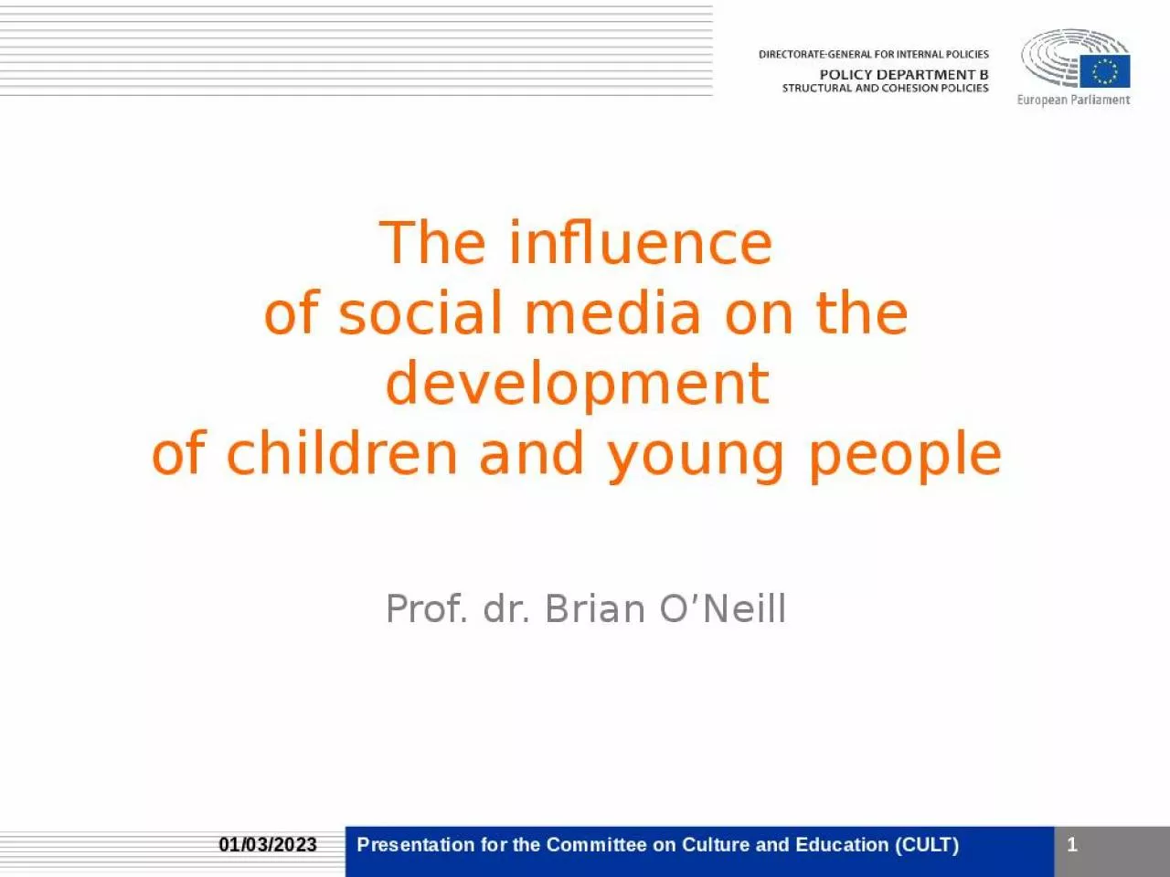 PPT-The influence of social media on the development of children and young people