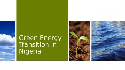 Green Energy Transition in Nigeria