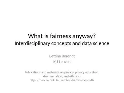 What is fairness anyway? Interdisciplinary concepts and data science