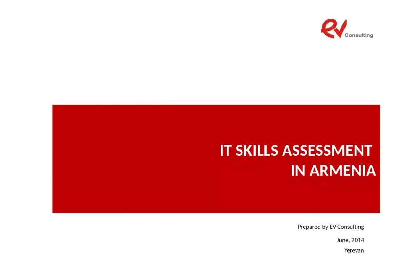 PPT-IT SKILLS ASSESSMENT IN ARMENIA