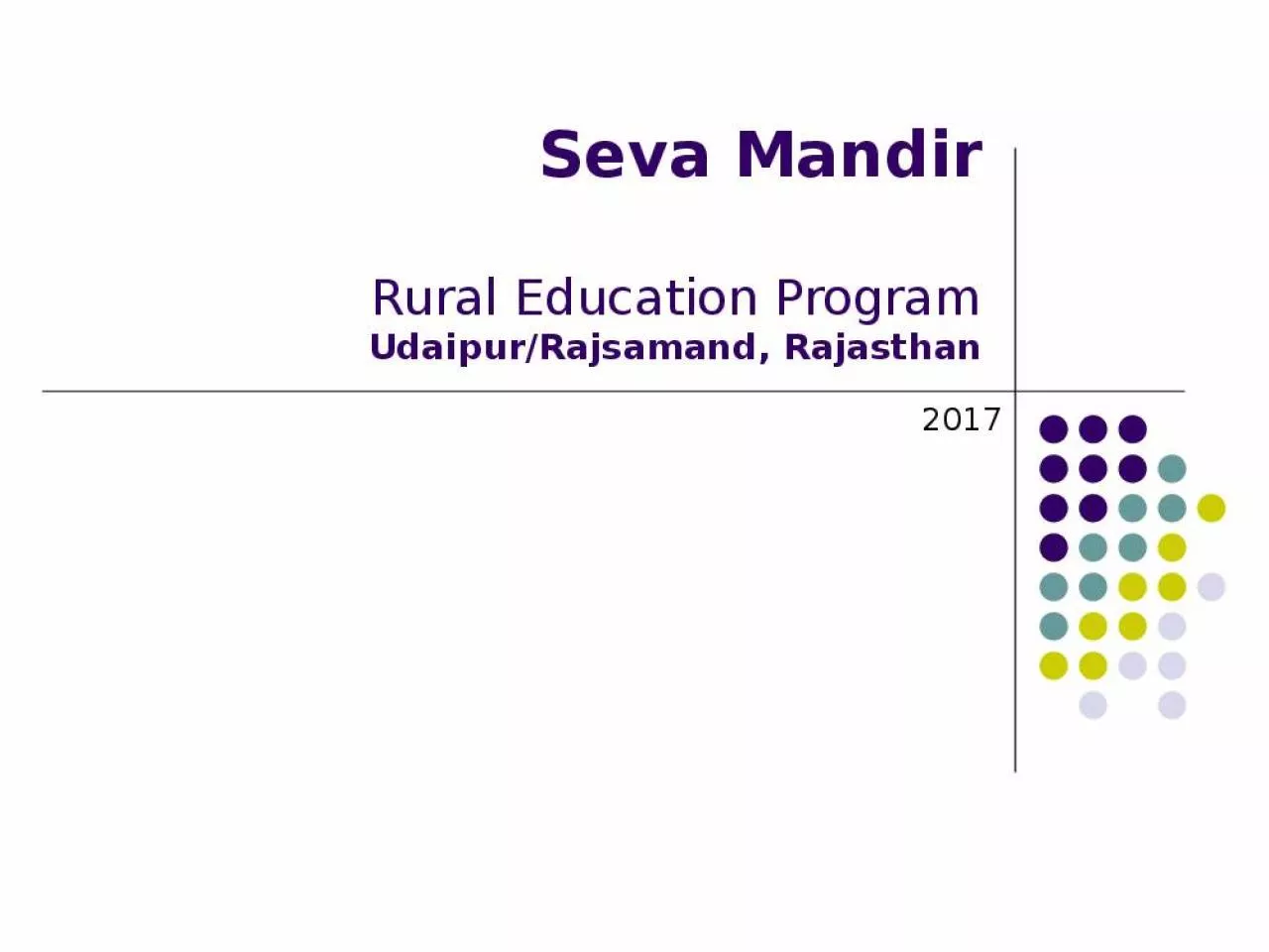 PPT-Seva Mandir Rural Education Program Udaipur/Rajsamand, Rajasthan