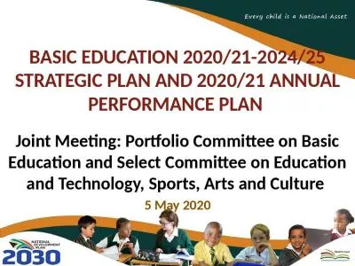 BASIC EDUCATION 2020/21-2024/25 STRATEGIC PLAN AND 2020/21 ANNUAL PERFORMANCE PLAN