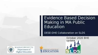 Evidence Based Decision Making in MA Public Education