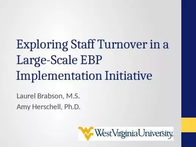 Exploring Staff Turnover in a Large-Scale EBP Implementation Initiative