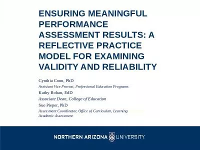 Ensuring Meaningful Performance Assessment Results: A Reflective Practice Model for Examining