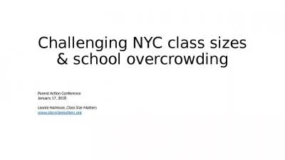 Challenging NYC class sizes & school overcrowding