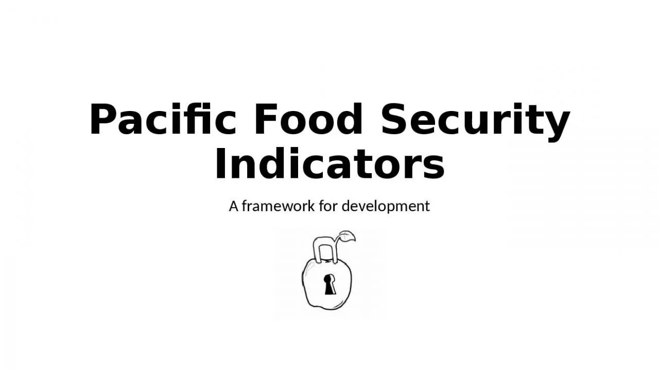 PPT-Pacific Food Security Indicators