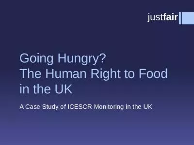 Going Hungry? The Human Right to Food in the UK