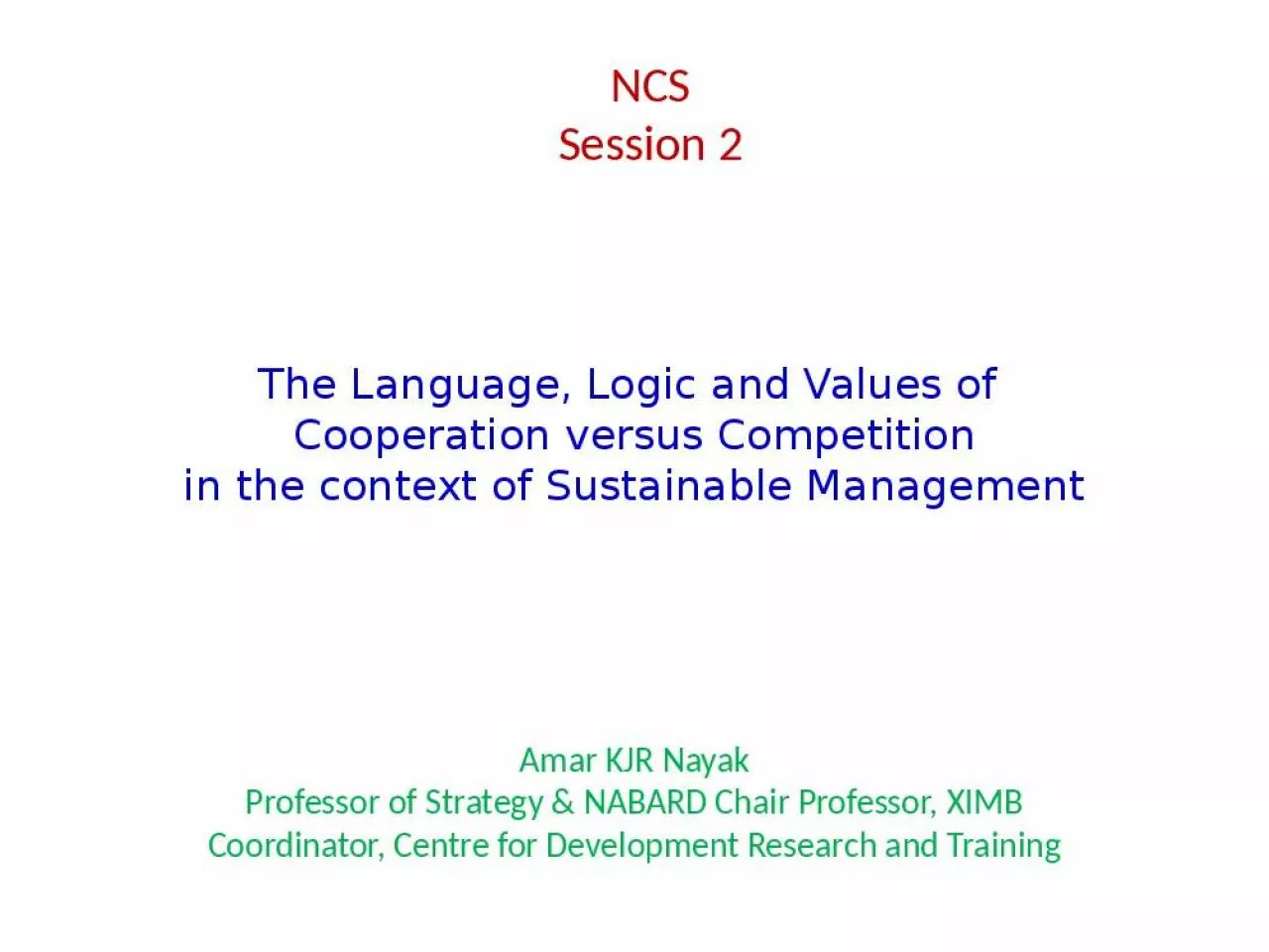 PPT-NCS Session 2