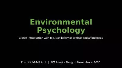 Environmental Psychology