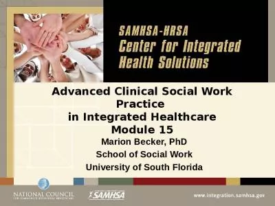 Advanced Clinical Social Work Practice  in Integrated Healthcare Module 15