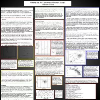 Where are the Low-mass Neutron Stars? Frederick Seward