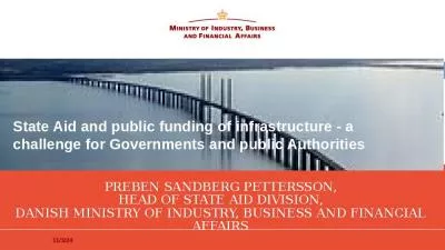 Preben Sandberg Pettersson,  Head of State Aid Division,  Danish Ministry of Industry,