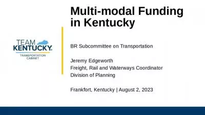 Multi-modal Funding in Kentucky