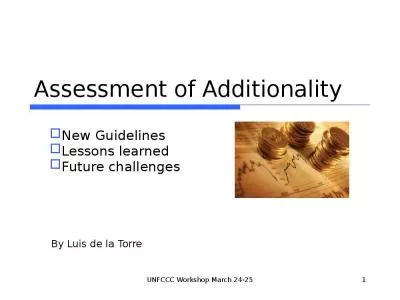 Assessment of Additionality