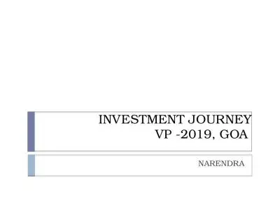 INVESTMENT JOURNEY VP -2019, GOA