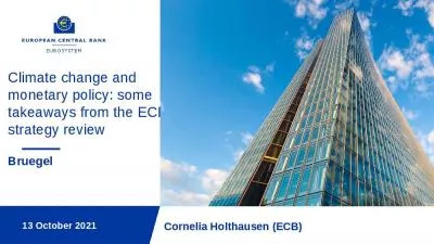 Climate change and monetary policy: some takeaways from the ECB s strategy review