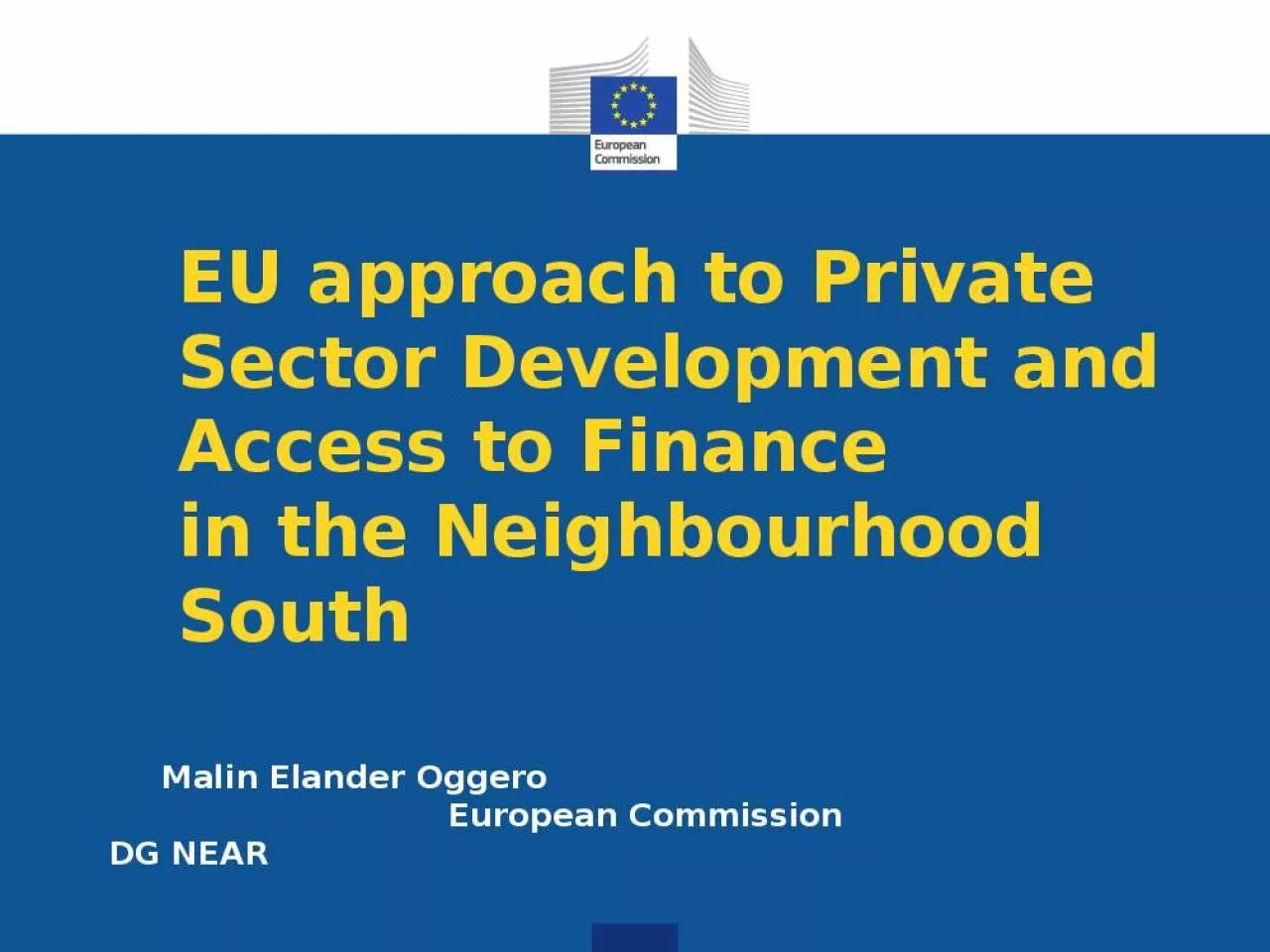 PPT-EU approach to Private Sector Development and Access to Finance in the Neighbourhood