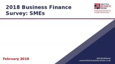 2018 Business Finance Survey: SMEs