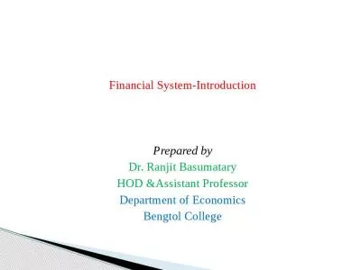 FINANCIAL SYSTEM-AN INTRODUCTION