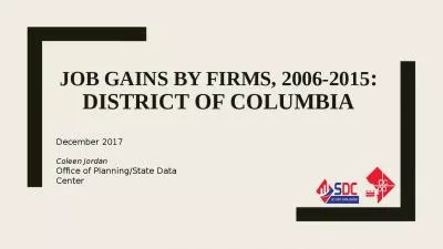 Job Gains by firms, 2006-2015: District of Columbia