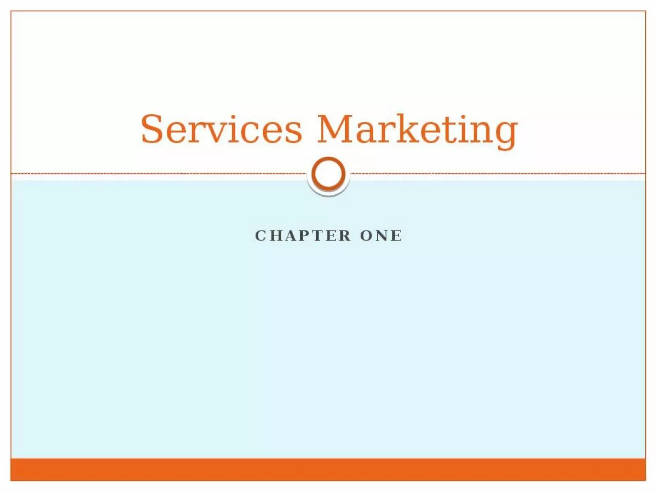 PPT-Services Marketing