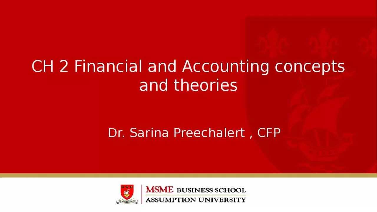 PPT-CH 2 Financial and Accounting concepts and theories