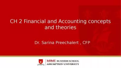 CH 2 Financial and Accounting concepts and theories