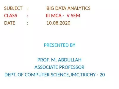 Studying Big Data Analytics Examples