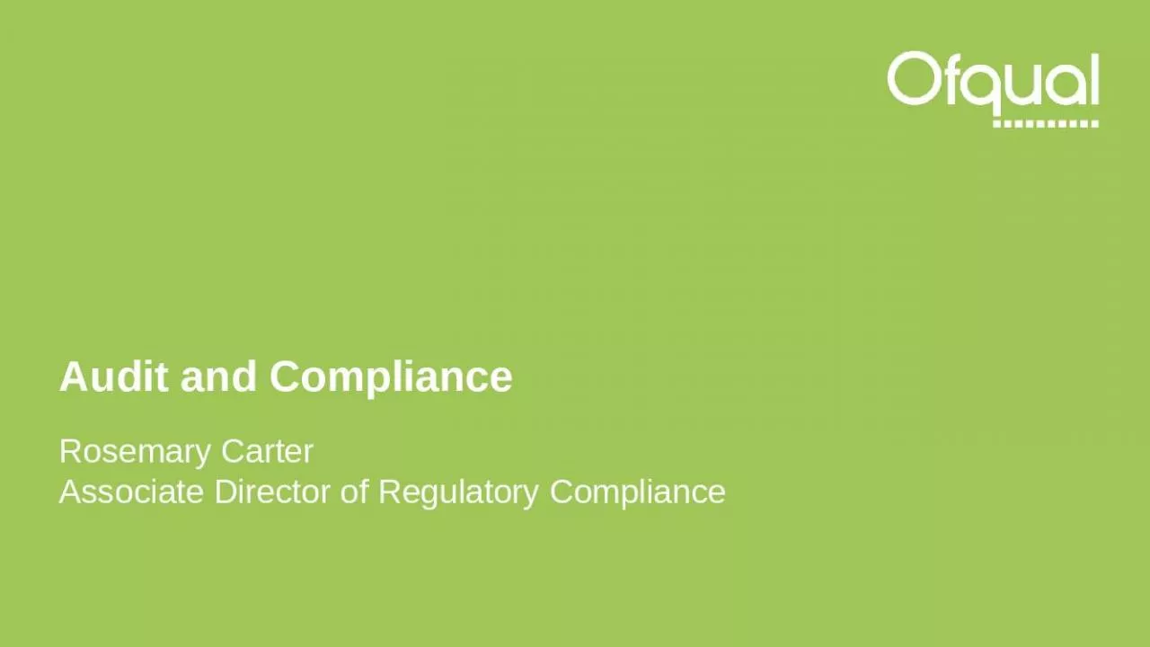 PPT-Audit and Compliance