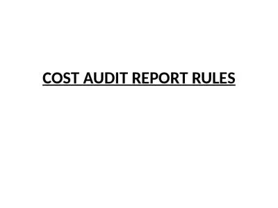 COST AUDIT REPORT RULES